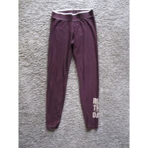 H&M Sport Run the Day Running Joggers Leggings Workout Cranberry sz Medium Woman